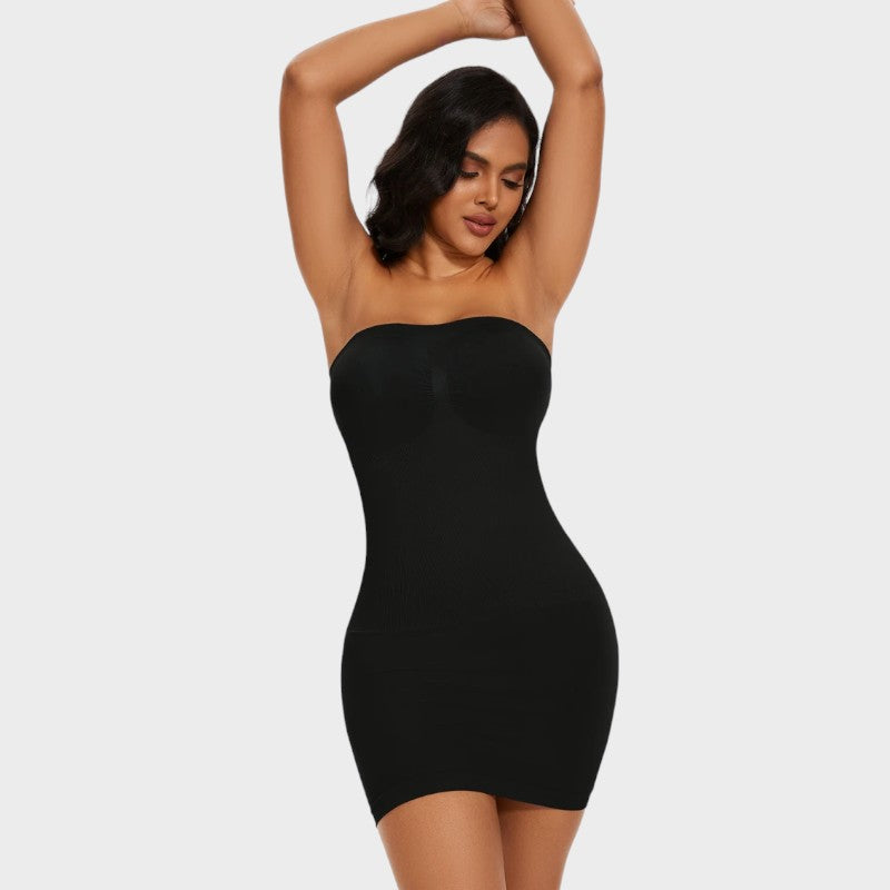 Strumpfkleid mit Bustier Design Unterkleid Damen