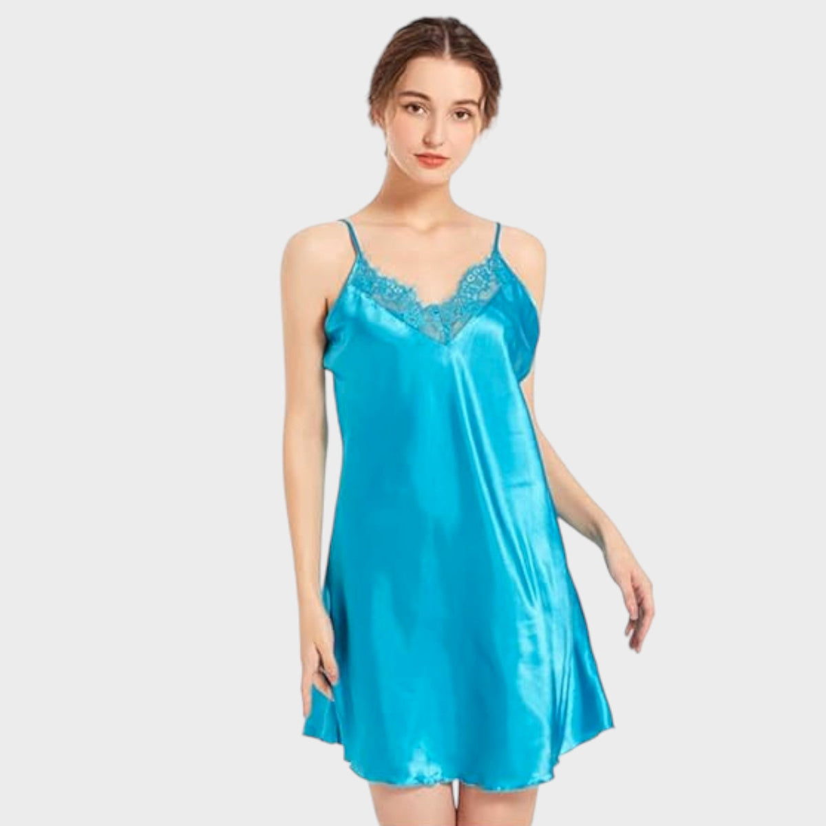 Himmelblaues Unterkleid Unterkleid Damen