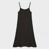 Langes schwarzes Unterkleid Unterkleid Damen