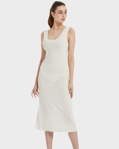 Langes weißes Unterkleid Unterkleid Damen