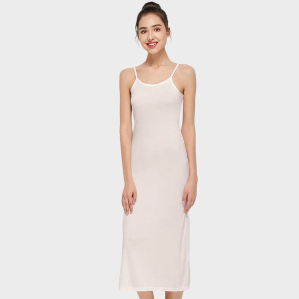 Langes weißes Unterkleid Unterkleid Damen