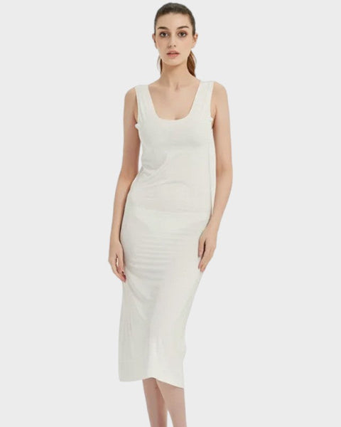 Langes weißes Unterkleid Unterkleid Damen