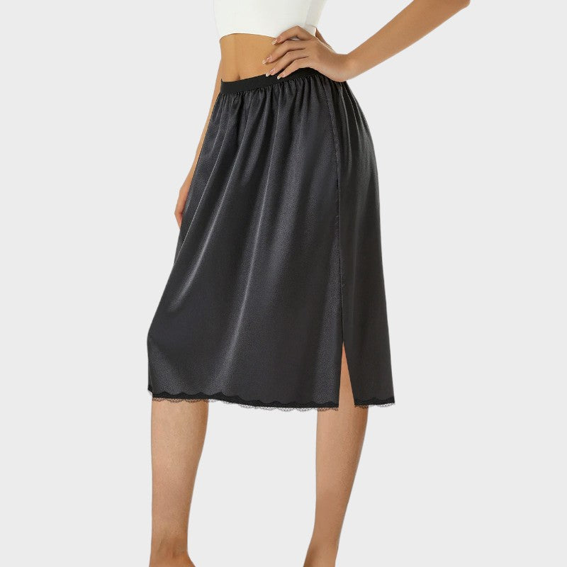 Schwarzer fließender Unterrock Unterrock