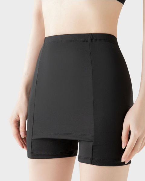 Schwarzer Unterrock mit Shorts Unterkleid-Short