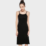 Schwarzes midilanges Unterkleid Unterkleid Damen