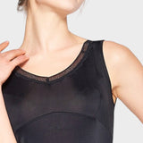 Schwarzes Seidenunterkleid Unterkleid Damen