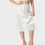 Weißer Spitzensaum unter dem Kleid Unterrock